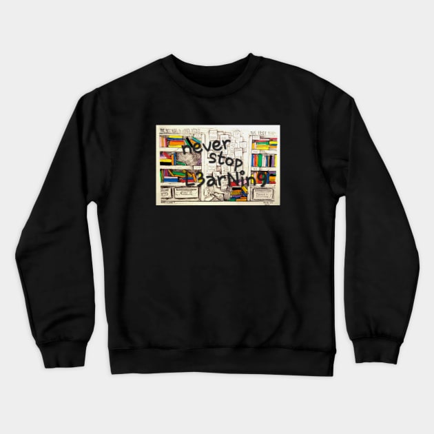 Learning Crewneck Sweatshirt by boim toink